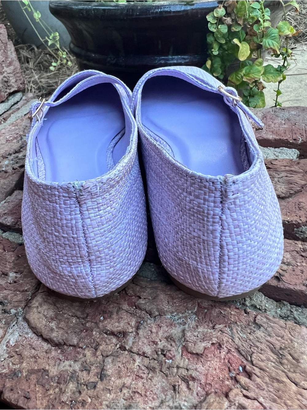 SHU SHOP Women's Lavender Woven Mary Jane Flats Square Toe Buckle US 7.5 M - Picture 16 of 16